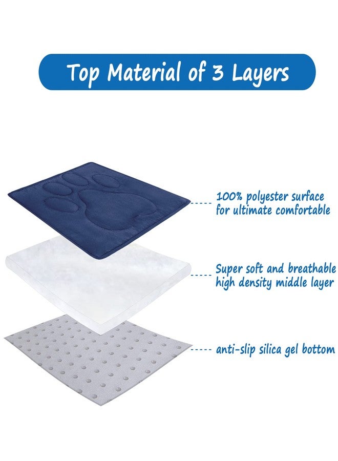 Coldwind Dog Crate Pad(23"x 36"),Washable Crate Mat with Anti-Slip Bottom, Dog Mats for Sleeping, Breathable Kennel Pad,Dark Colored to Hide Stains, Navy - Image 5